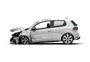 Auto nach einem Unfall